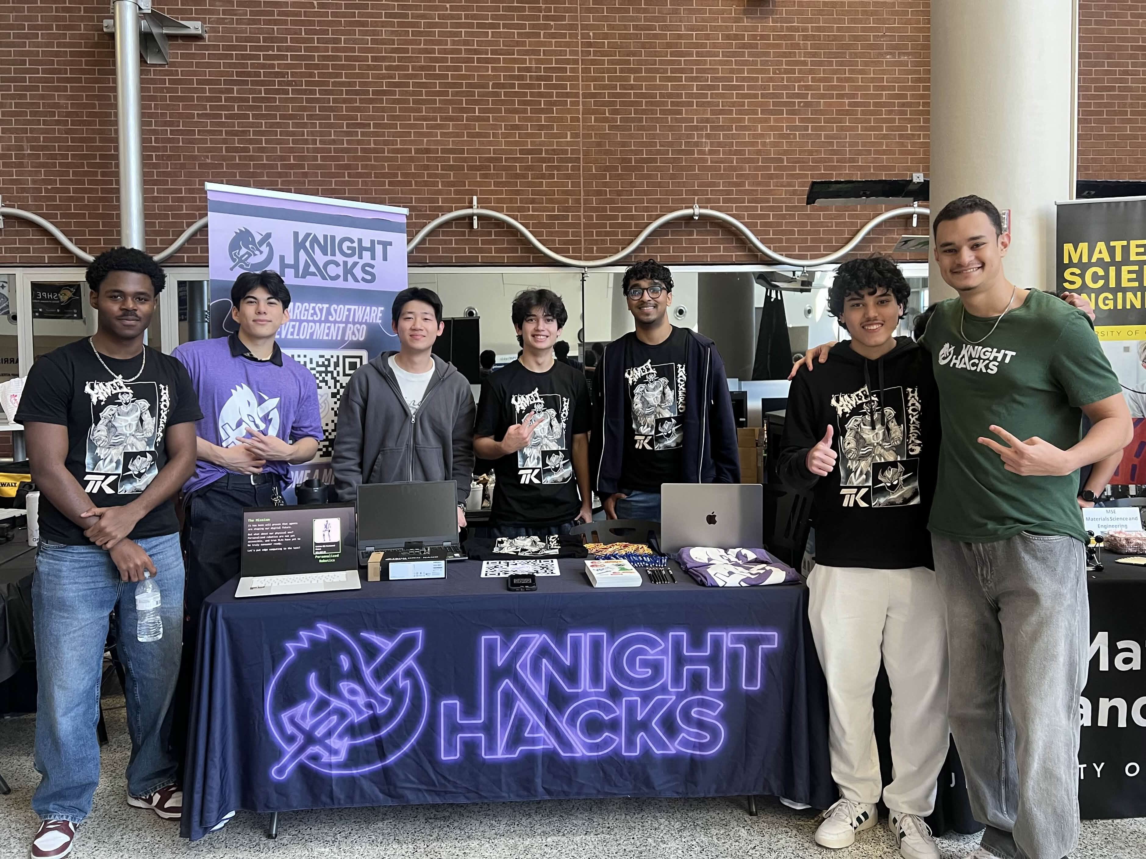 Me and the Knight Hacks' Outreach Team at CECS showcase, Spring 2026. This was the first tabling event for the Knight Hacks Outreach Team of Spring 2026