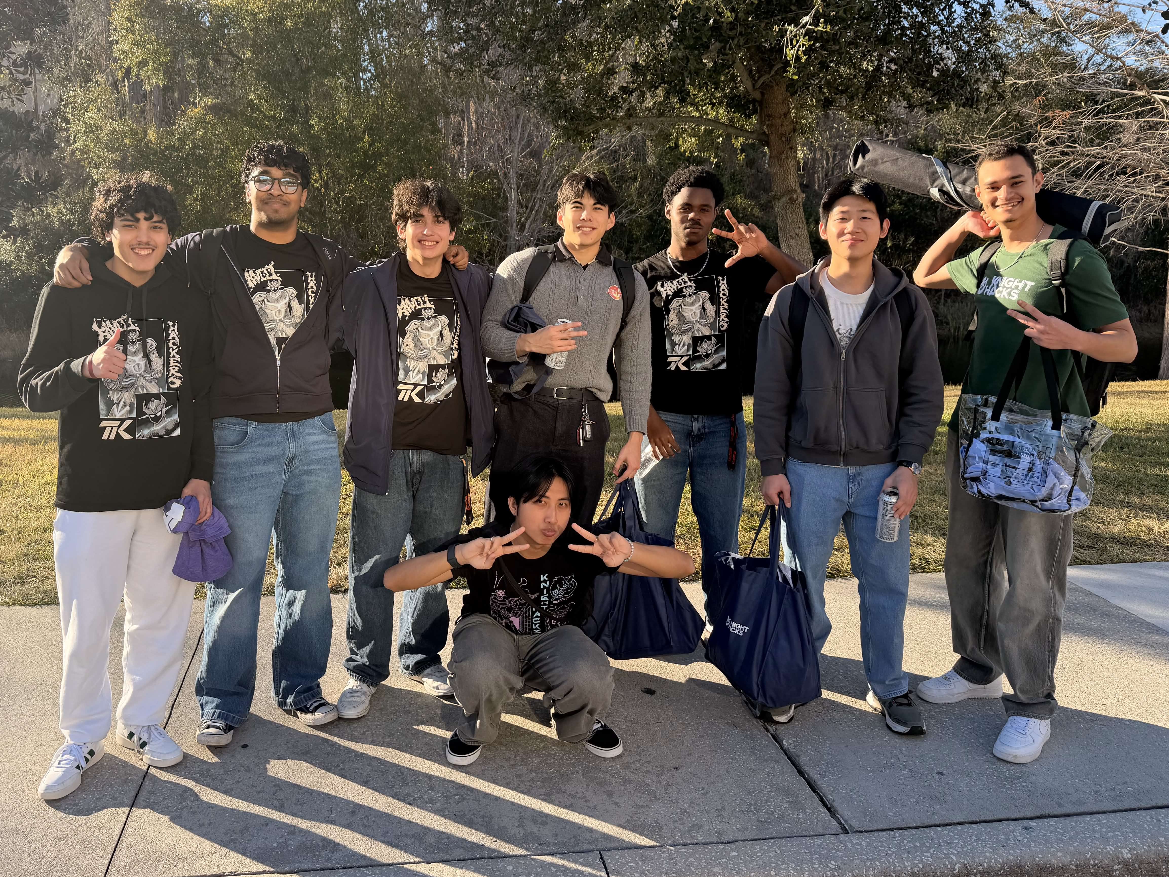 W Outreach Team, this was at the end of the first tabling event for the Knight Hacks Outreach Team of Spring 2026